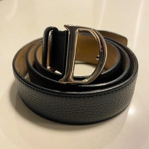 Christian Dior Women’s Black Leather Belt Size: 95